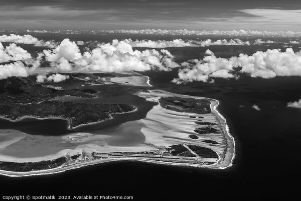 Aerial Bora Bora a luxury Tahitian Pacific Island  Picture Board by Spotmatik 