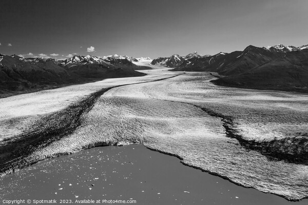 Aerial view Alaska USA Knik glacier Chugach Mountains  Picture Board by Spotmatik 