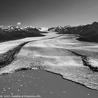 Buy canvas prints of Aerial view Alaska USA Knik glacier Chugach Mountains  by Spotmatik 