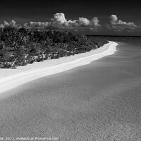 Buy canvas prints of Aerial Bora Bora Island turquoise lagoon tropical beach by Spotmatik 