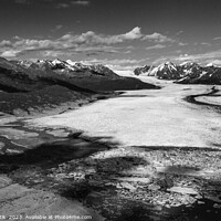 Buy canvas prints of Aerial view Chugach Mountains Alaska Knik glacier America by Spotmatik 