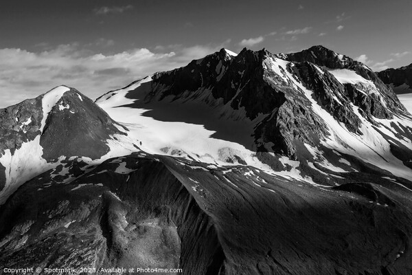 Aerial view Chugach snowy mountain range Alaska America Picture Board by Spotmatik 
