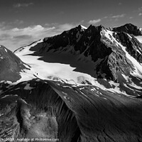 Buy canvas prints of Aerial view Chugach snowy mountain range Alaska America by Spotmatik 
