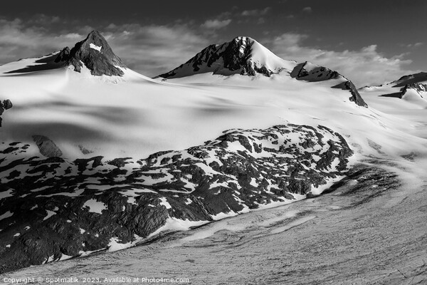 Aerial snowy mountain Wilderness Alaskan remote Chugach mountain Picture Board by Spotmatik 