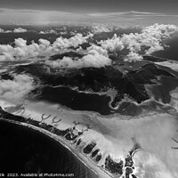Buy canvas prints of Aerial Mt Otemanu Mt Pahia mountain Bora Bora  by Spotmatik 
