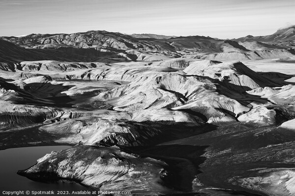 Aerial view of the Icelandic Landmannalaugar National Park  Picture Board by Spotmatik 