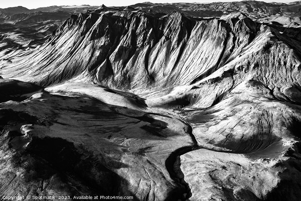 Aerial Iceland Landmannalaugar National Park volcano Picture Board by Spotmatik 