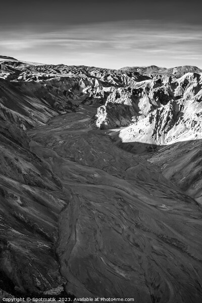 Aerial view of Iceland Landmannalaugar National Park Picture Board by Spotmatik 