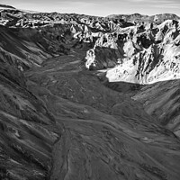 Buy canvas prints of Aerial view of Iceland Landmannalaugar National Park by Spotmatik 