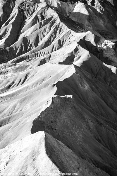 Aerial of Icelandic Landmannalaugar mineral rich volcano Picture Board by Spotmatik 