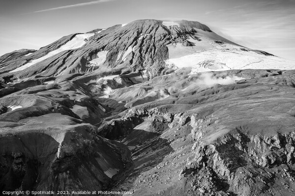 Aerial Landmannalaugar Iceland venting hot steam from fissures  Picture Board by Spotmatik 