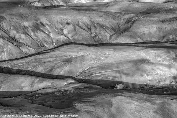 Aerial Icelandic view remote Wilderness Landmannalaugar Picture Board by Spotmatik 