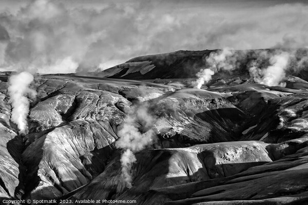 Aerial volcanic hot springs Iceland travel tourism Picture Board by Spotmatik 