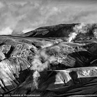 Buy canvas prints of Aerial volcanic hot springs Iceland travel tourism by Spotmatik 