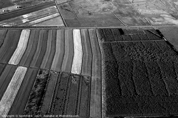 Aerial of Icelandic agricultural farming crops green countryside Picture Board by Spotmatik 