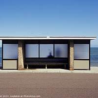 Buy canvas prints of Seaside shelter on promenade in Llandudno Wales UK by Chris Brink