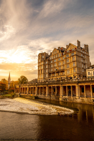 Pulteney Autumn Sunrise  Picture Board by Cameron Gormley
