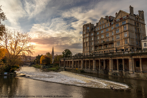 Pulteney Autumn Sunrise #2 Picture Board by Cameron Gormley