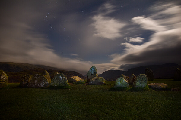 Castlerigg Stone Circle by night Picture Board by Gosia Niemczura