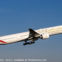 Buy canvas prints of Ascending Emirates A6-EPQ Boeing 777 - 300ER by Stephen Thomas Photography 