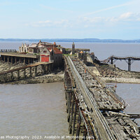 Buy canvas prints of Western Super-Mare Old Pier Ruins Sea View by Stephen Thomas Photography 