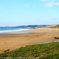 Buy canvas prints of Woolacombe Beach From Putsborough Side by Stephen Thomas Photography 