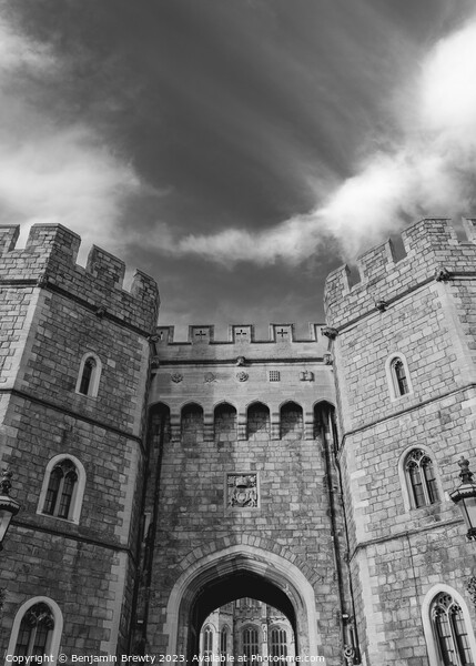 Windsor Castle Black & White Picture Board by Benjamin Brewty