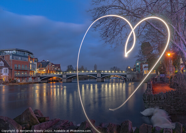 Long Exposure With Love Picture Board by Benjamin Brewty