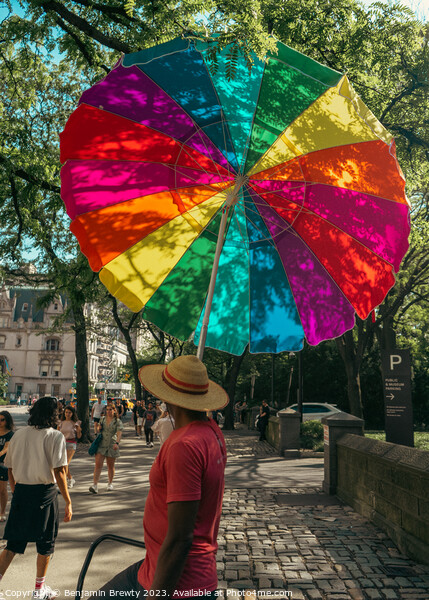 Colourful Umbrella Picture Board by Benjamin Brewty