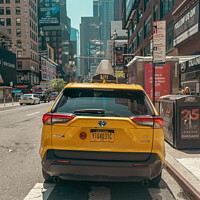 Buy canvas prints of New York Yellow Taxi by Benjamin Brewty