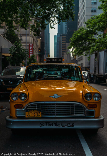 New York Yellow Taxi  Picture Board by Benjamin Brewty