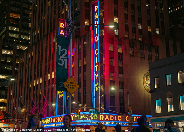 Radio City Music Hall Street Photography  Picture Board by Benjamin Brewty