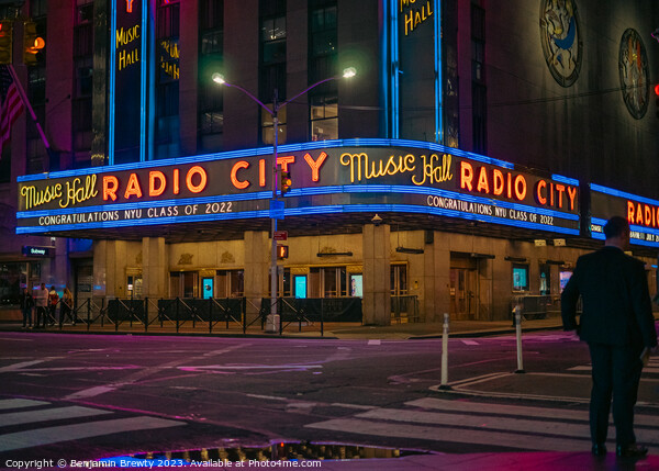 Radio City Music Hall Picture Board by Benjamin Brewty