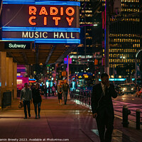 Buy canvas prints of Radio City Music Hall Street Photography by Benjamin Brewty