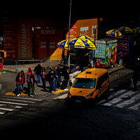 Buy canvas prints of Harsh light Times Square  by Benjamin Brewty