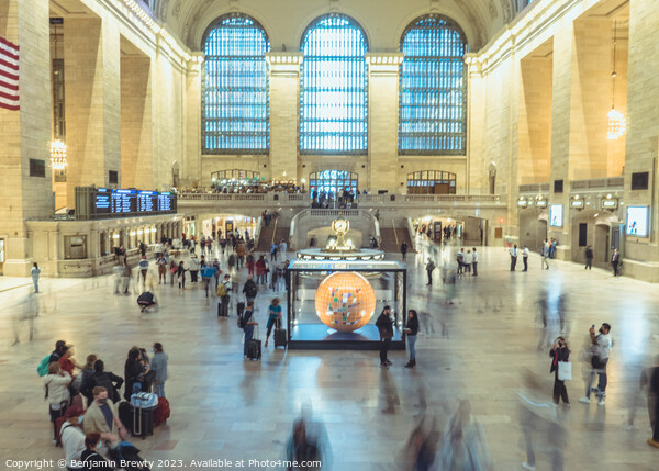 Grand Central Terminal Long Exposure Picture Board by Benjamin Brewty