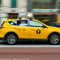 Buy canvas prints of Panning Taxi Shot  by Benjamin Brewty