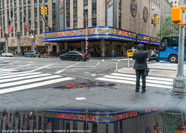Radio City Music Hall Reflection Picture Board by Benjamin Brewty