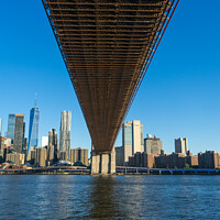 Buy canvas prints of Under Brooklyn Bridge  by Benjamin Brewty