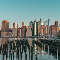Buy canvas prints of NYC Skyline Sunrise  by Benjamin Brewty