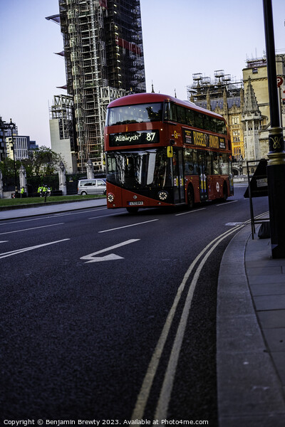 London Bus  Picture Board by Benjamin Brewty