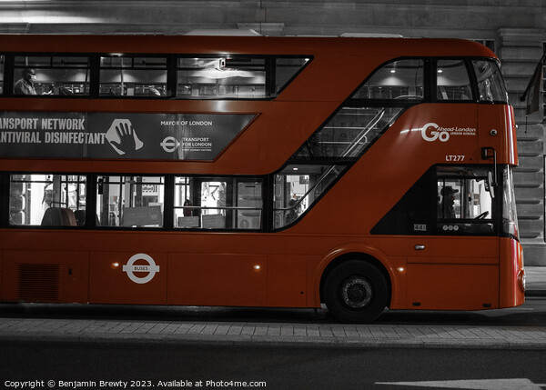 London Bus  Picture Board by Benjamin Brewty