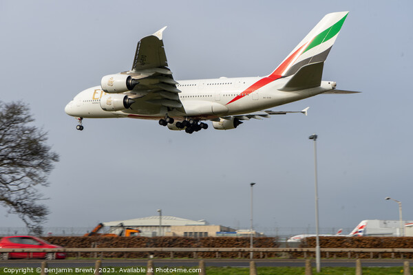 Emirates A380 Picture Board by Benjamin Brewty