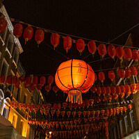 Buy canvas prints of Chinatown Lantern's by Benjamin Brewty
