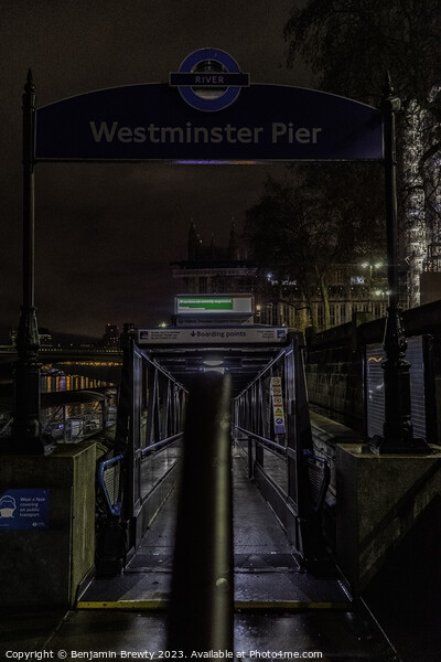Westminster Pier Picture Board by Benjamin Brewty