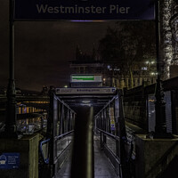 Buy canvas prints of Westminster Pier by Benjamin Brewty