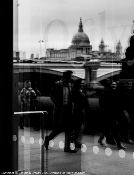 Street Photography Reflection  Picture Board by Benjamin Brewty