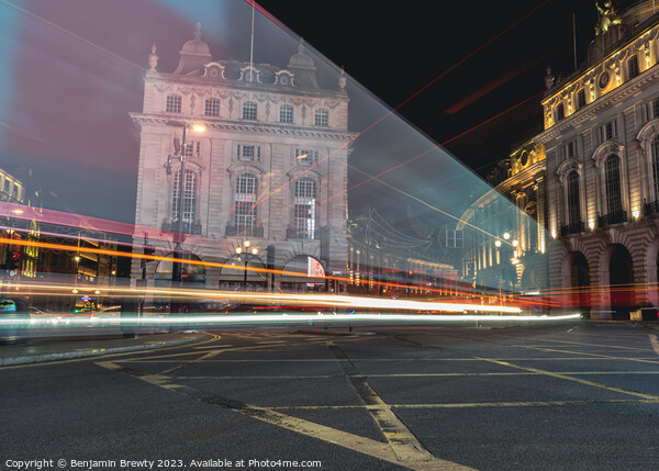 Piccadilly Circus Long Exposure  Picture Board by Benjamin Brewty