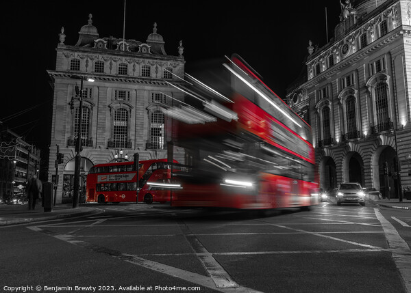 Piccadilly Circus Long Exposure Colour Pop  Picture Board by Benjamin Brewty