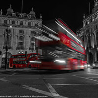 Buy canvas prints of Piccadilly Circus Long Exposure Colour Pop  by Benjamin Brewty